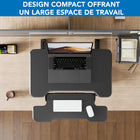Mount-It! - Convertisseur de bureau compact avec plateau de 76 cm, noir-Design contemporain de haute qualité avec des bords arrondis qui s'intègre parfaitement dans n'importe quel intérieur de bureau ou de maison