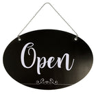 Cosco - Panneau intérieur Ouvert / Fermé avec chaîne - 8 po x 12 po - Noir et blanc-La chaîne incluse permet une suspension rapide et pratique sur les portes, fenêtres ou entrées