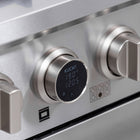 Kucht - 36 po Série KXP Cuisinière double énergie Propane - Acier inoxydable-La cuisinière à six foyers comprend un brûleur double de 20 000 BTU avec maintien au chaud, un brûleur de 15 000 BTU, un brûleur de 12 000 BTU, deux brûleurs de 9 000 BTU et un brûleur de 6 000 BTU