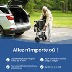 Journey - Zoomer Fauteuil électrique pliant léger - bleu-Vitesse maximale de 3,7 mi/h favorise des déplacements quotidiens fluides