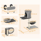 PawHut - Étagères murales pour chat 4 pcs - ensemble de mobilier pour jouer-Des poteaux à griffer robustes en sisal répondent aux instincts, protégeant vos meubles 