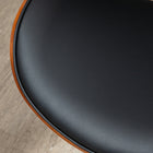 Vinsetto - Chaise de bureau dossier bas sans accoudoirs - assise courbée - noire-Cinq roulettes permettent de se déplacer rapidement