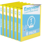 Davis Group Super offre Easyview, Reliure View à anneaux ronds 1 po, personnalisable, paquet de 6 - Jaune-3 Reliure À Anneaux