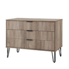 Manhattan Comfort - Dumbo commode moderne et commode haute 5 tiroirs - gris rustique - ensemble de 2-Parfait pour le rangement de la chambre, les lampes ou les objets de décoration