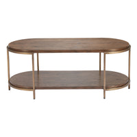 Zuo - Niju Table basse - Brun-Plateau ovale en bois de sapin au style naturel et raffiné