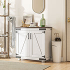 HOMCOM - Armoire de rangement au sol 31,1 po L - blanc-Facile à nettoyer avec une surface en mélamine lisse 