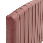 Modway - Rebecca Performance Velvet Tête de lit complète / Queen, Rose poussiéreuse-Tissu résistant aux taches durable