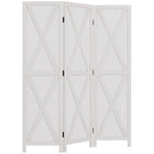 HOMCOM - Paravent autoportant 3 panneaux pour chambre et bureau - blanc-Idéal pour créer un espace personnel ou diviser de grandes pièces 
