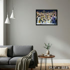 Pittsburgh Penguins 20x29 2017 Stanley Cup - Toile encadree - 31" x 22"-Prêt à accrocher - livré entièrement assemblé