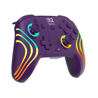 Turtle Beach - Manette de gaming RGB sans fil Afterglow Wave pour Nintendo Switch 2 - Violet-Huit zones RGB avec quatre modes prédéfinis pour des combinaisons d'éclairage dynamiques 