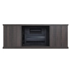 Manhattan Comfort - Ensemble de 2 cheminées modernes Franklin 60 po - Noir et brun-Avertissement Ne touchez pas la surface chaude Gardez les cordons électriques, les rideaux, les meubles et autres matériaux combustibles à au moins 3 pieds de l’avant du radiateur et à l’écart des côtés et de l’arrière UL certifié FCC certifié
