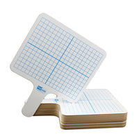 Flipside Products Pâtes à dessin rectangulaires effaçables à sec double face (3/8 po quadrillé/vierge), paquet de 12 pour la classe-Idéal pour des leçons et des jeux à réponse rapide