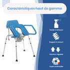 Journey - Chaise d’aisance rehausseur de toilette SoftSecure Uplift-Le cadre en aluminium résistant à la rouille offre légèreté, solidité et durabilité