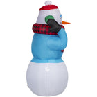 GEMMY - Bonhomme de neige gonflable de Noël animé et frissonnant - 183 cm-S'illumine grâce à une ampoule LED économe en énergie