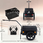 Aosom - Remorque de vélo multifonctionnelle avec roues de 16 po-Équipé de 2 roues pour améliorer la traction et la capacité de charge
