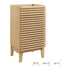 Modway - Render 18" Armoire de toilette de salle de bain (lavabo non inclus) - Chêne-Étagère de rangement Adustable