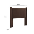 Modway - Rael Performance Velvet Tête de lit jumelée, Marron chocolat-6