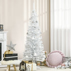 HOMCOM - Arbre de Noël - arbre de Noël fin avec branches réalistes-La base est amovible pour un rangement facile 