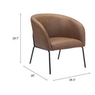 Zuo - Quinten Fauteuil d’appoint - Brun vintage-6