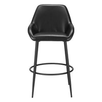 Zuo - Vila Tabouret de bar - Noir - Ensemble de 2-Rembourrage moelleux et confortable