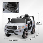 Qaba - Voiture RC électrique Toyota sous licence 12V pour enfants - gris-Télécommande parentale en option ou conduite manuelle pour les enfants 