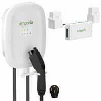 Emporia - Chargeur de véhicule électrique Classic niveau 2 40 A avec prise NEMA J1772 et ensemble de gestion de charge biphasée Vue 3 - Blanc-Gestion de charge powersmart ajuste automatiquement le taux de recharge ev pour maintenir consommation électrique dans les limites du système tout en permettant somme des disjoncteurs dépasser capacité panneau