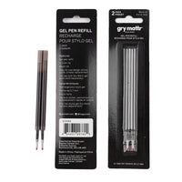 Gry Mattr − Recharge pour stylo gel − noir − paquet de 2-Encre noire