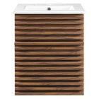 Modway - Render Fixation murale de 18" Vanette de salle de bain - Blanc noyer-8