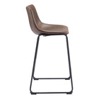Zuo - Smart Tabouret de bar - Espresso vieilli - Ensemble de 2-Dimensions: 21,3 po L x 19,7 po L x 39,4 po H
