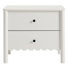 Modway - Emmeline À 2 tiroirs festonnés Table de chevet, Blanc-6