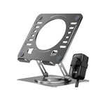 Uncaged Ergonomics - Travel Pack RISE Support pivotant pour ordinateur portable et chargeur de voyage - Argent-Le support de bureau réglable et pivotant Rise 2.0 maintient les ordinateurs portables dans une position ergonomique.