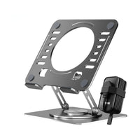 Uncaged Ergonomics - Travel Pack RISE Support pivotant pour ordinateur portable et chargeur de voyage - Argent-Le support de bureau réglable et pivotant Rise 2.0 maintient les ordinateurs portables dans une position ergonomique.