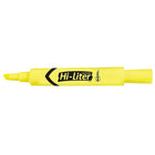 Avery – Surligneur modèle bureau HI-LITER, pointe biseautée, jaune, paquet de 12-Formule améliorée; l’encre ne sèche pas même après une semaine sans capuchon