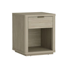 Manhattan Comfort - Ensemble de 2 tables de chevet modernes Evelyn 20" à 1 tiroir - Naturel-Poignées de tiroir horizontales et épurées pour un aspect propre et dégagé