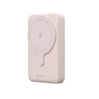 Adam Elements - Batterie externe magnétique GRAVITY CS10 - 10 000 mAh - Rose-Design unique avec support pliable : Se déploie en forme triangulaire, vous permettant d’utiliser votre appareil tout en le rechargeant. Fonctionne à la fois comme batterie externe et support mobile pour une polyvalence maximale
