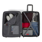 Swiss Mobility - Ensemble de 3 valise rigide ABS - Noir-Système d'expansion à fermeture éclair pour 20 % d'espace de rangement en plus* (24 pouces et 28 pouces)