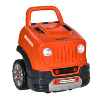 Qaba - Jouet de jeu pour enfants : moteur de camion mécanique - Orange-Total de 61 pièces, y compris 28 vis, 4 vis de rotation, 4 outils, 1 télécommande, 23 assemblages, 1 autocollants 