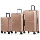CHAMPS - Earth Ensemble de bagages 3 pièces - Champagne-Système d'expansion sur toutes les valise