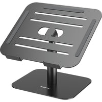 Fellowes - Support pour ordinateur portable d'bureau Alumia - Noir-Réglage facile de la hauteur sur 15 cm (15 – 30 cm) pour assurer une posture ergonomique correcte