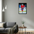 Guy Lafleur Montreal Canadiens Action Close-Up sur toile - Toile encadree - 22" x 31"-Prêt à accrocher - livré entièrement assemblé