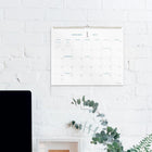 AT-A-GLANCE – Calendrier mural mensuel Signature 2027 – 11 7/8 po H x 14 7/8 po l – bilingue-Papier texture lin avec des details dores offrant une resistance superieure aux taches d'encre
