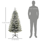HOMCOM - Arbre de Noël artificiel floqué avec pointes de branches réalistes-Forme élancée idéale pour les petits espaces 