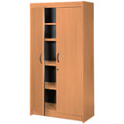 Heartwood - Cabinet de rangement Star 72 po H, caramel-Comprenant une tablette fixet et trois tablettes ajustables