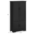 HOMCOM - Armoire de cuisine 48 po avec étagères - noir-Principalement utilisé pour le rangement et offre un espace de stockage pour les produits désordonnés 