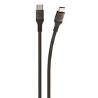 Scosche - câble tressé de recharge et synchronisation de première qualité USB-C à USB-C Strikeline - 1 pi - noir -Alimentation USB de Type C : conçu pour offrir des taux rapides de transfert des données de haute efficacité et pour la recharge et la synchronisation rapides des appareils de Type C