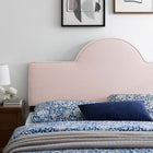 Modway - Dawn Performance Velvet Tête de lit King/King de Californie, Rose-5 positions de montée