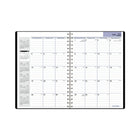 AT-A-GLANCE - Agenda scolaire mensuel 2026-2027 - 11 7/8 po H x 7 7/8 po l - noir - bilingue-Mois sur 2 pages