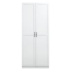 Manhattan Comfort - Hopkins armoire de rangement moderne à 7 étagères 29,61 po - Blanc-Armoire moderne autoportante à 1 section avec compartiments de rangement pour chambre et usage de stockage