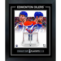 Edmonton Oilers 16x20 PhotoGlass 2025 Stanley Cup Playoffs - Impression encadree - 20" x 16"-Qualité supérieure - virtual frames