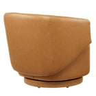 Modway - Celestia Cuir végane Tissu et bois Chaise pivotante - Tan-5